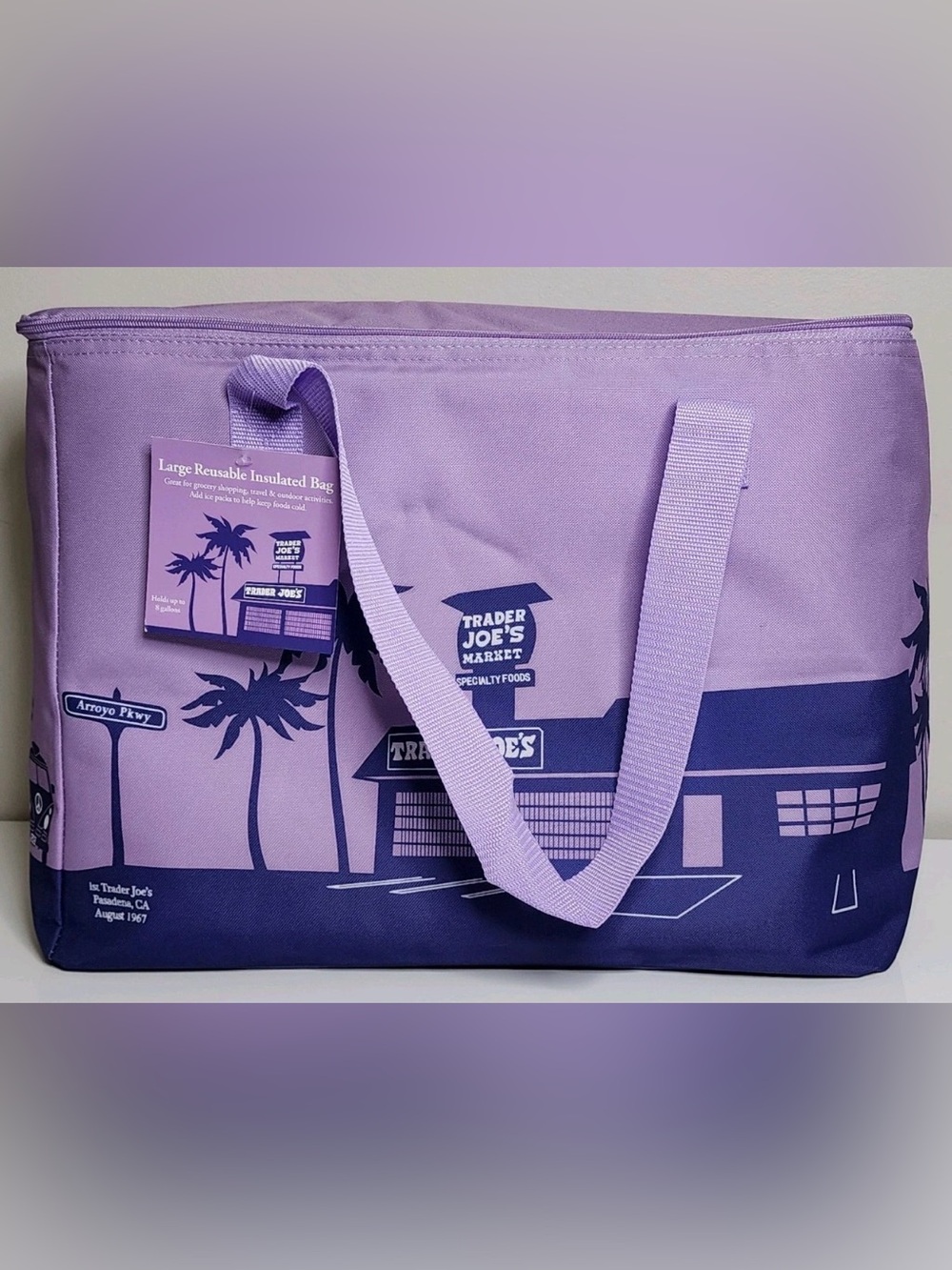 *NEW* Trader Joe's 2026 Large Insulated Cooler Bag - Lavender